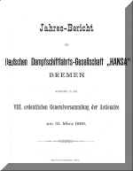 Geschäftsbericht 1889