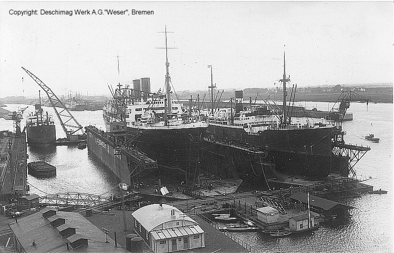 BRAUNFELS (3) im Dock der A.G."Weser".