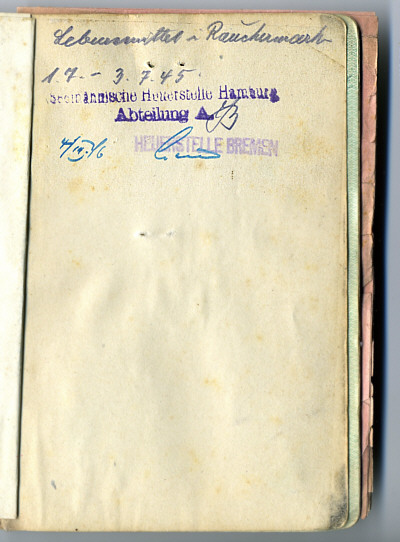 Seefahrtsbuch Georg Wiechmann