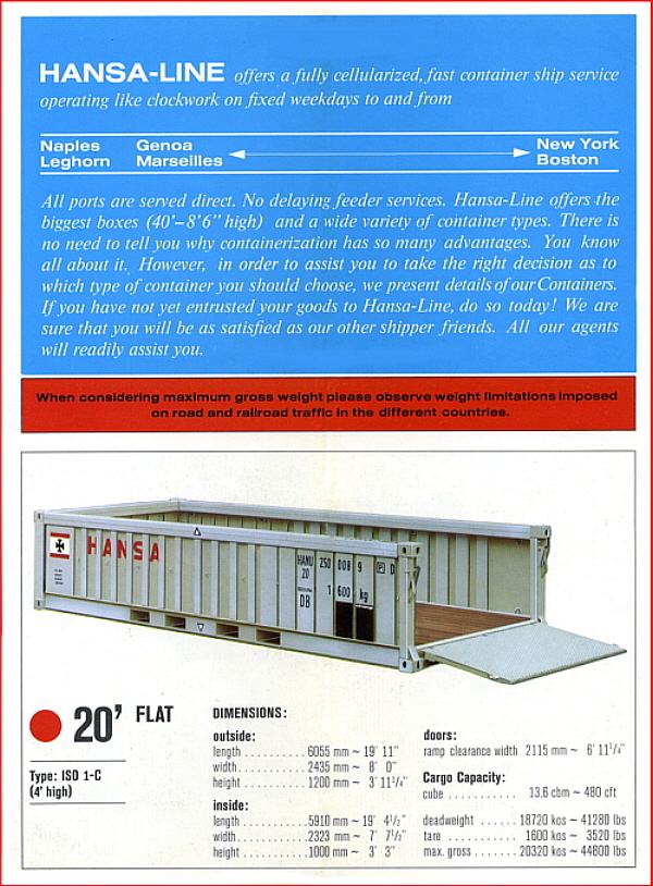Container 20' flat