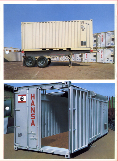 Container 20' und 20' open-top