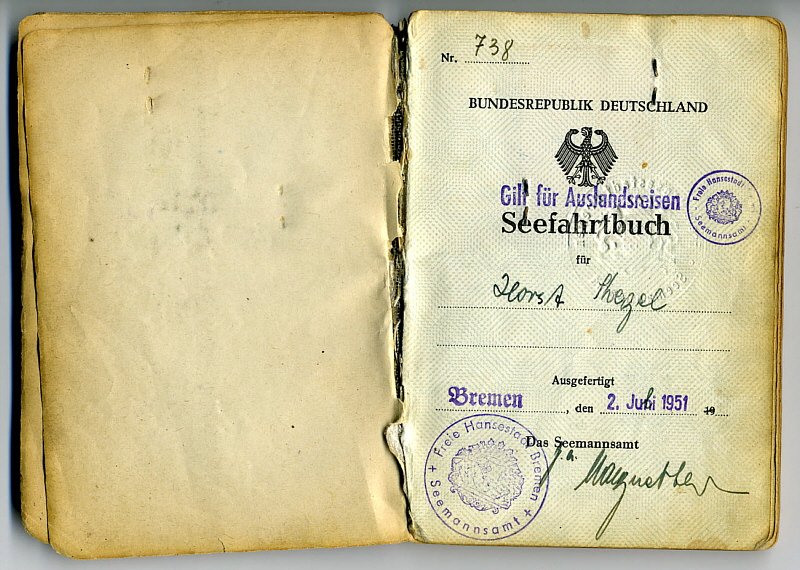 Seefahrtsbuch Horst Kegel