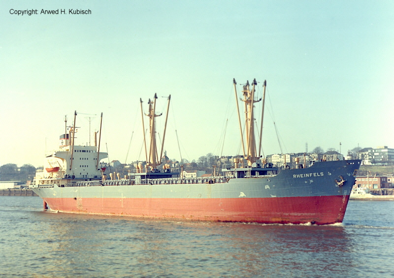 RHEINFELS (6) Charterschiff der DDG Hansa.